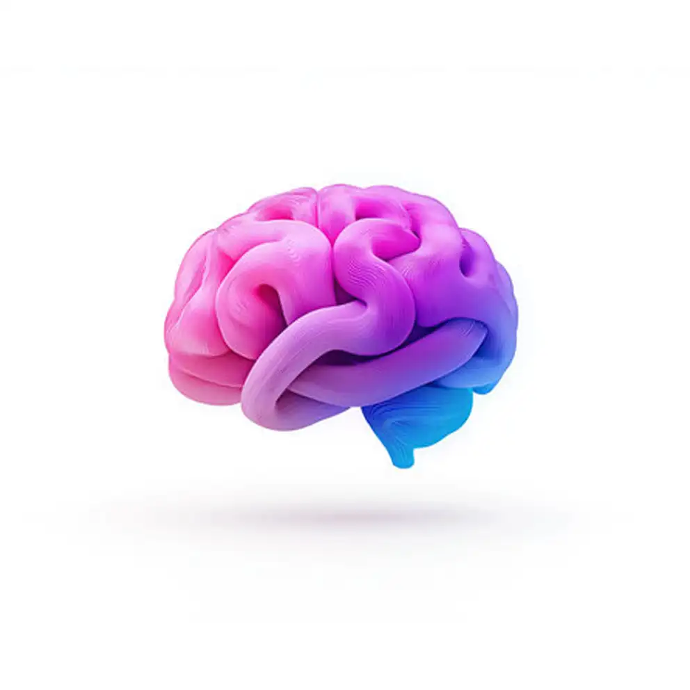 a colorful brain depiction