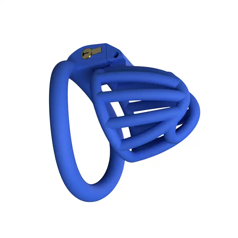 cherry keeper small chastity cage in blue