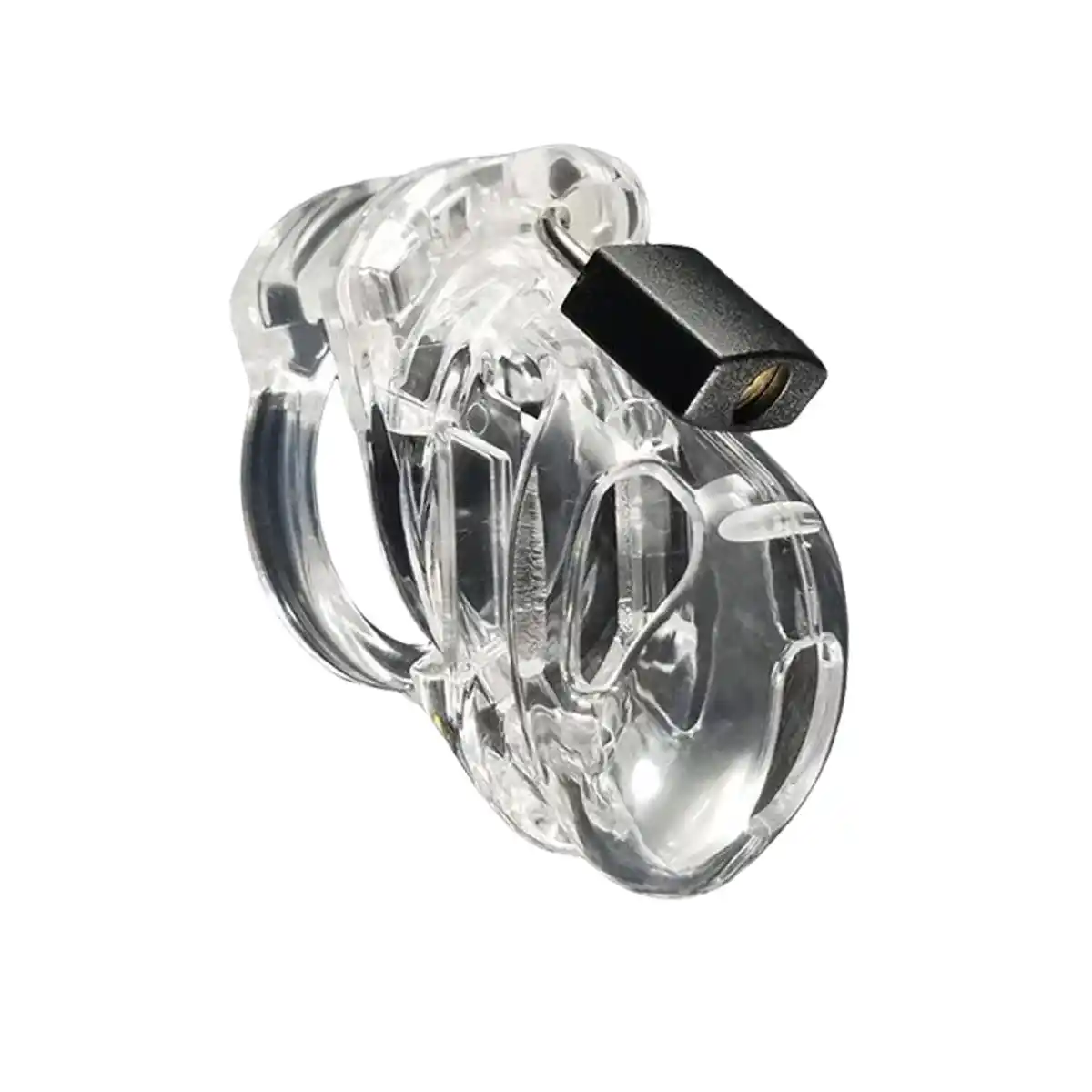 The Vice Mini v2 by locked in lust, a policarbonate long term chastity cage, in black