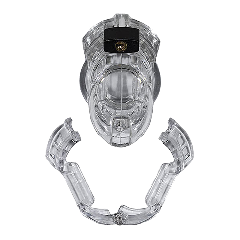 vice-standard-clear-2-square cherry keeper small chastity cage in blue